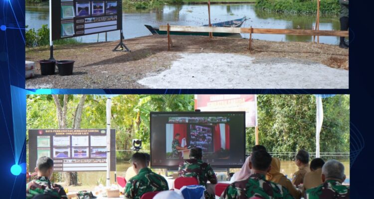 TNI Percepat Akses Wilayah, Ground Breaking Jembatan Garuda di Tanah Laut