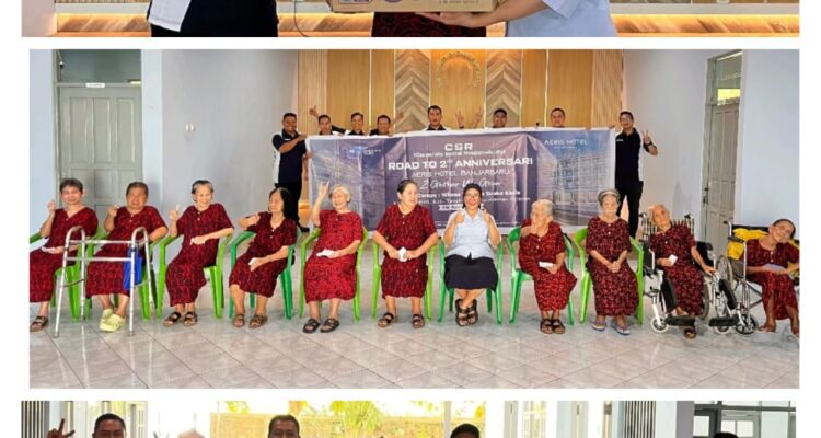 Sebagai Wujud Kepedulian Hotel Aeris Banjarbaru berikan Bantuan kepada Panti Werda di Tanah Laut