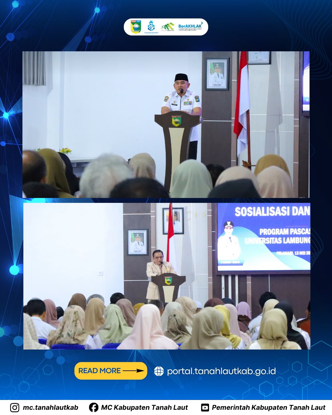 Bupati Tanah Laut nyatakan dukungan Penuh pengembangan SDM di daerahnya dalam sosialisasi STUDI S3 ULM