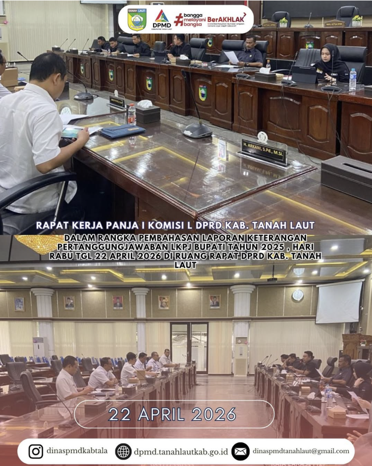 DPRD Tanah Laut Gelar Rapat Kerja Panja I, Evaluasi LKPJ Bupati Tahun 2025