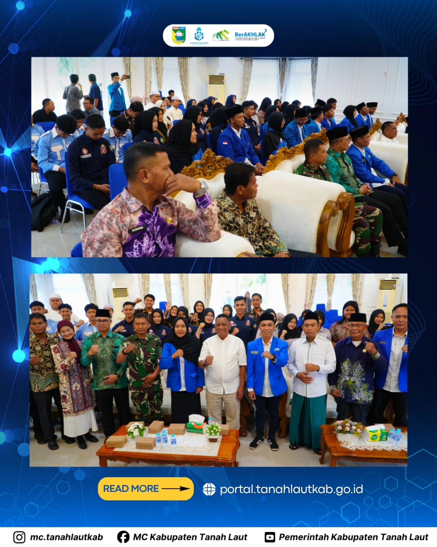 PMII : Kehadiran Wakil Bupati Tanah Laut  bentuk perhatian Pemda bagi proses pembinaan generasi muda.