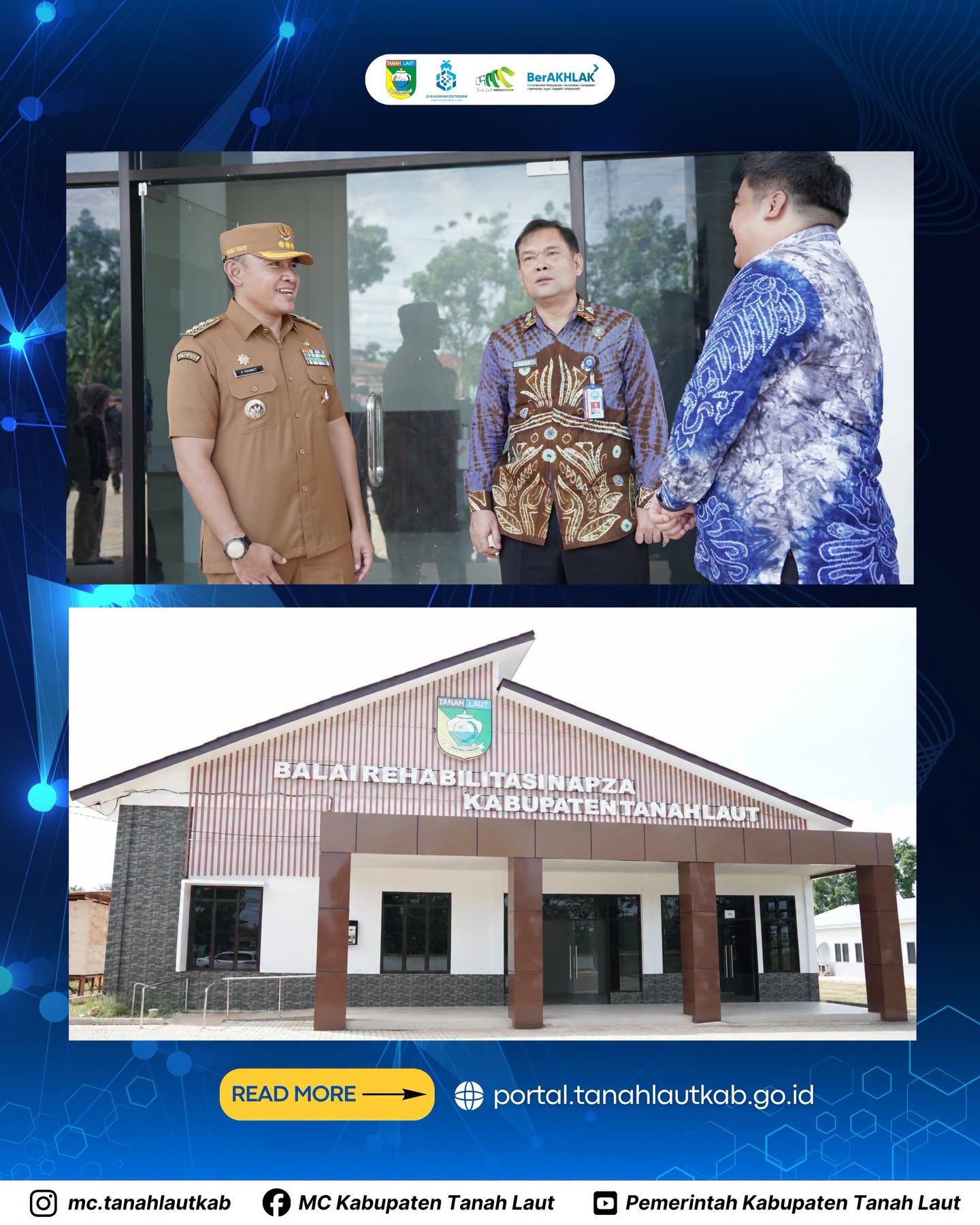 Kepala BNN Prov. Kalsel Brigjen Pol. Taufik berikan Apresiasi kepada Bupati Tanah Laut atas komitmennya