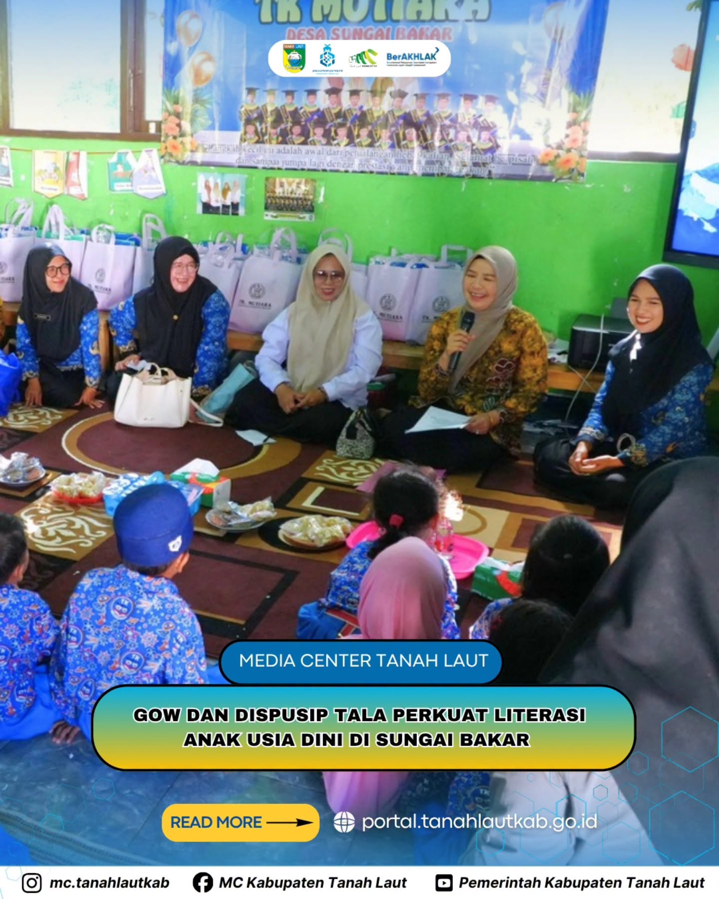 GOW dan Dispusip Tala Perkuat Literasi Anak Usia Dini di Sungai Bakar
