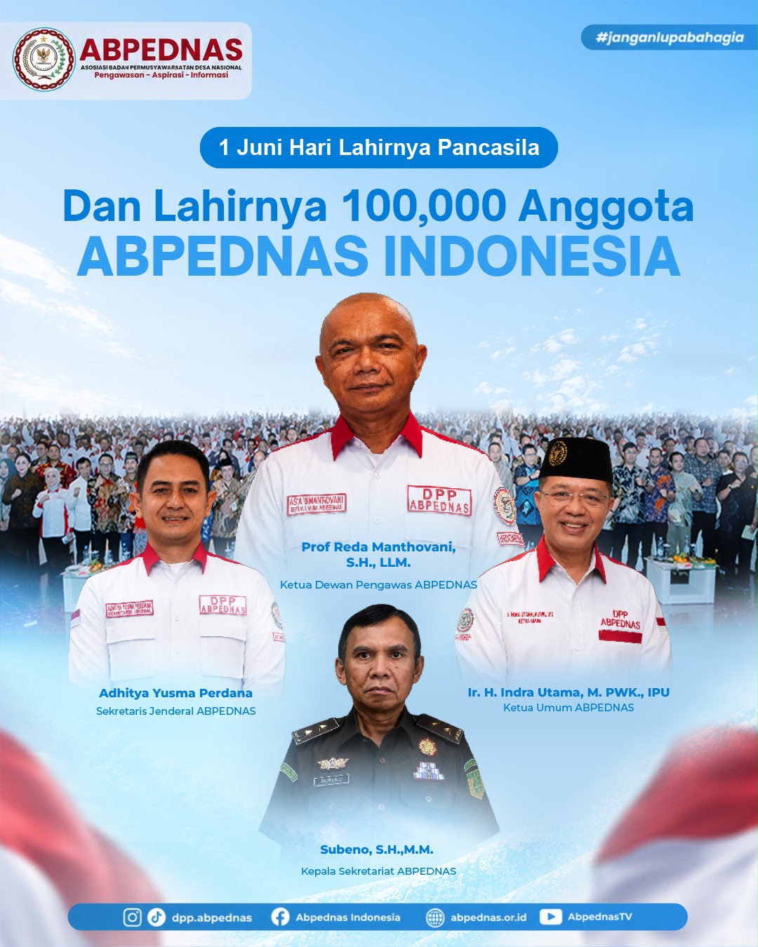 Siap Kawal Kemajuan Desa, di Juni 2026 ABPEDNAS lahirkan 100 ribu Anggota