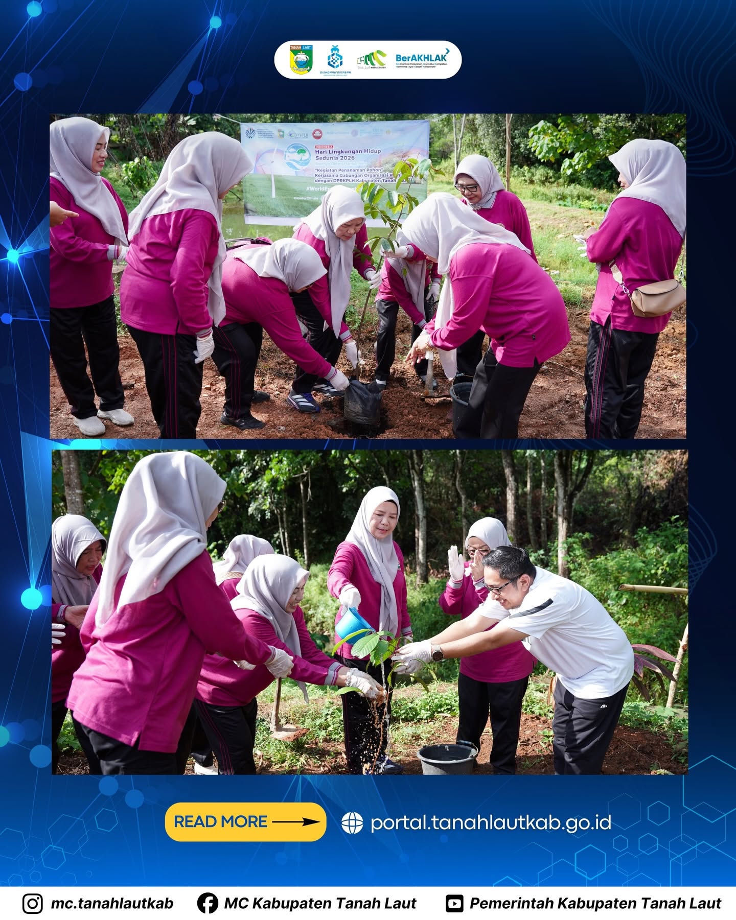 DPRKPLH TALA  –  GOW  Tanah Laut Adakan Aksi Tanam Pohon dalam rangka Hari Lingkungan Hidup Sedunia