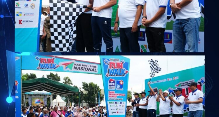 Saat Melepas Fun Walk Di Tanah Laut,  OJK mengingatkan Masyarakat  waspada terhadap berbagai modus penipuan