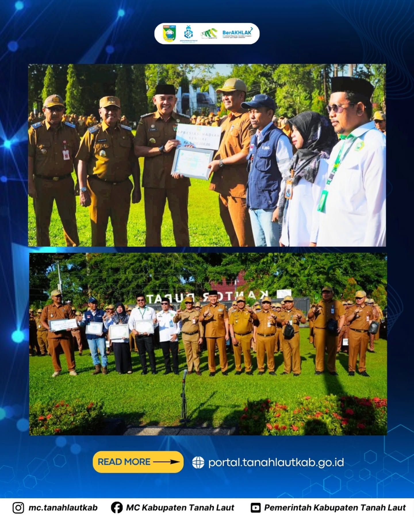 Perkuat Pelestarian Lingkungan, Bupati Tala serahkan Pohon ulin kepada Semua Pihak