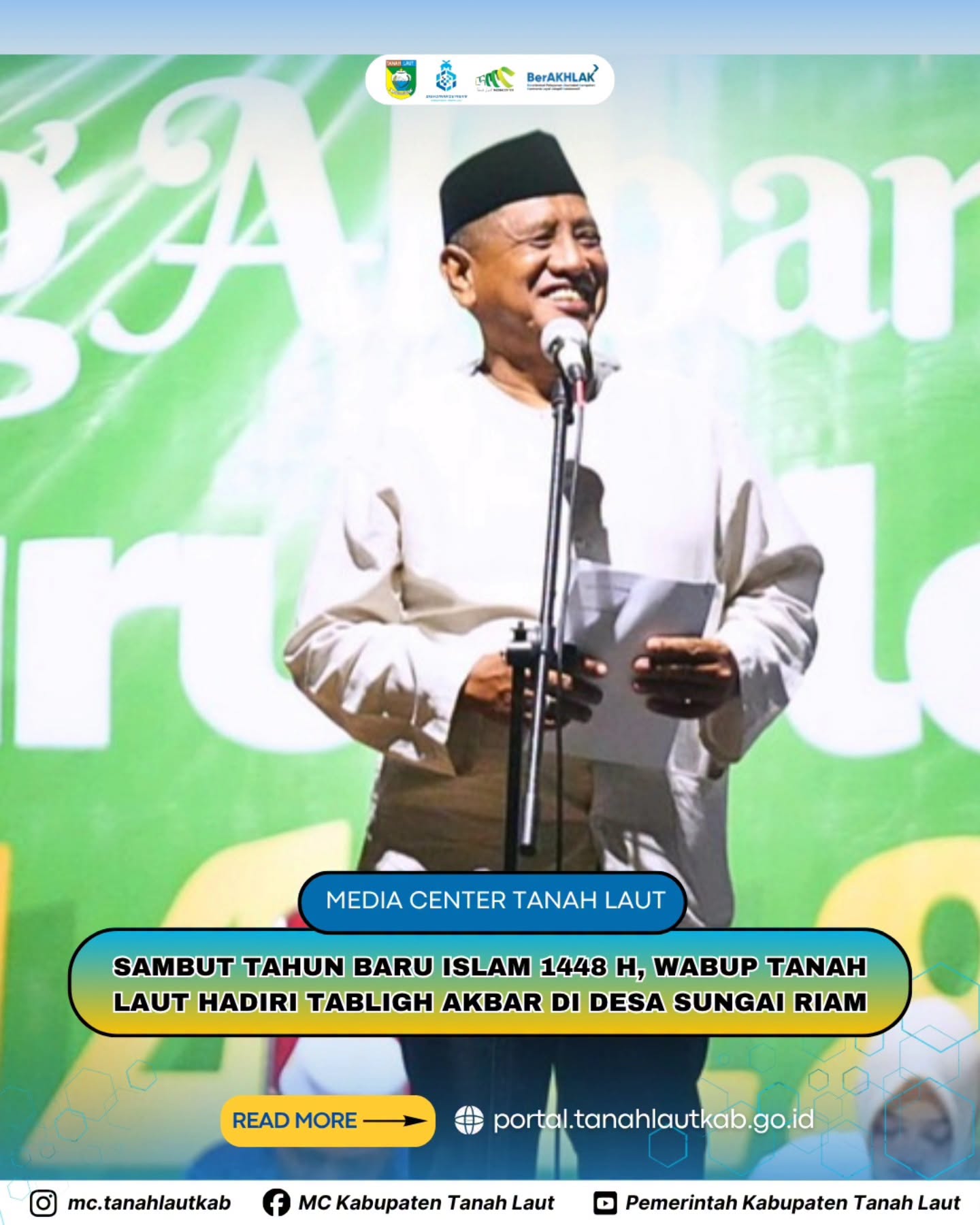 Di Tahun Baru Islam, Wabup Tanah Laut Hadiri Tabligh Akbar di Desa Sungai Riam