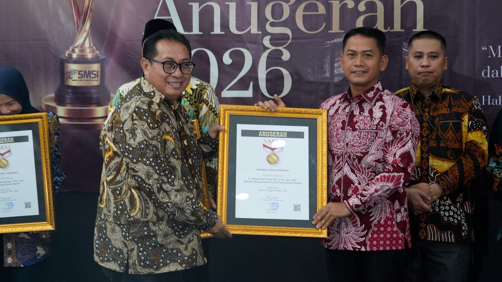 Raih Anugerah Sahabat Pers SMSI 2026, Wali Kota Yamin: Media Adalah Mata dan Telinga Kepala Daerah