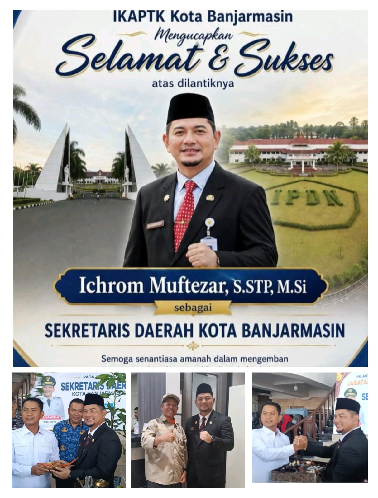 Bekolaborasi ke Semua Pihak, Ini Kata Ichrom Muftezar  yang sudah menjabat  26  hari sebagai Sekdako Banjarmasin
