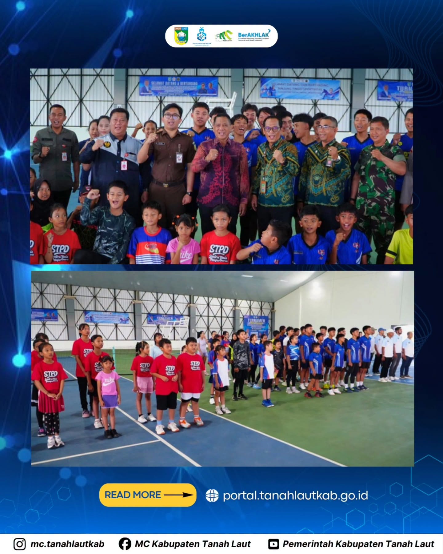 Wakil Bupati Tanah Laut buka Turnamen Tenis Lapangan Tuntung Pandang