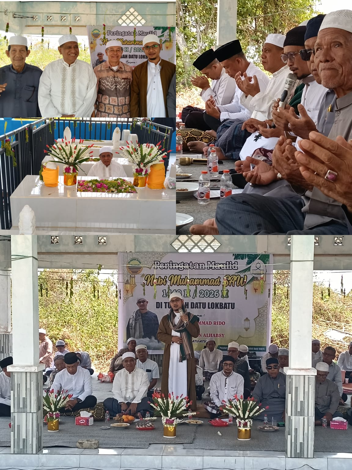 Peringatan Maulid Nabi Muhammad SAW di Turbah Lok Batu Pelaihari tak hanya warga Lokal yang hadir bersama Wabup Tala tapi juga dari luar
