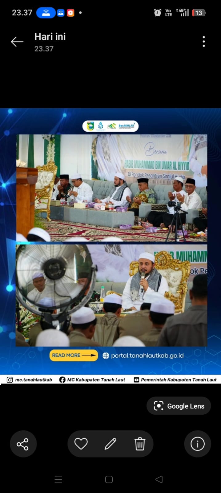 Wabup HM Zazuli tekankan Maulid Nabi di Ponpes Sirajul Huda adalah momen Perkuat pendidikan keagamaan
