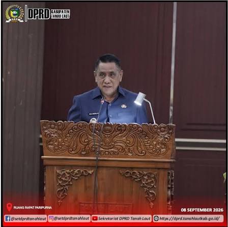 Wabup Tanah Laut Zazuli serahkan Nota Keuangan RAPBD 2026 – 2027 ke DPRD Wabup Tanah Laut Zazuli serahkan Nota Keuangan RAPBD 2026 – 2027 ke DPRD