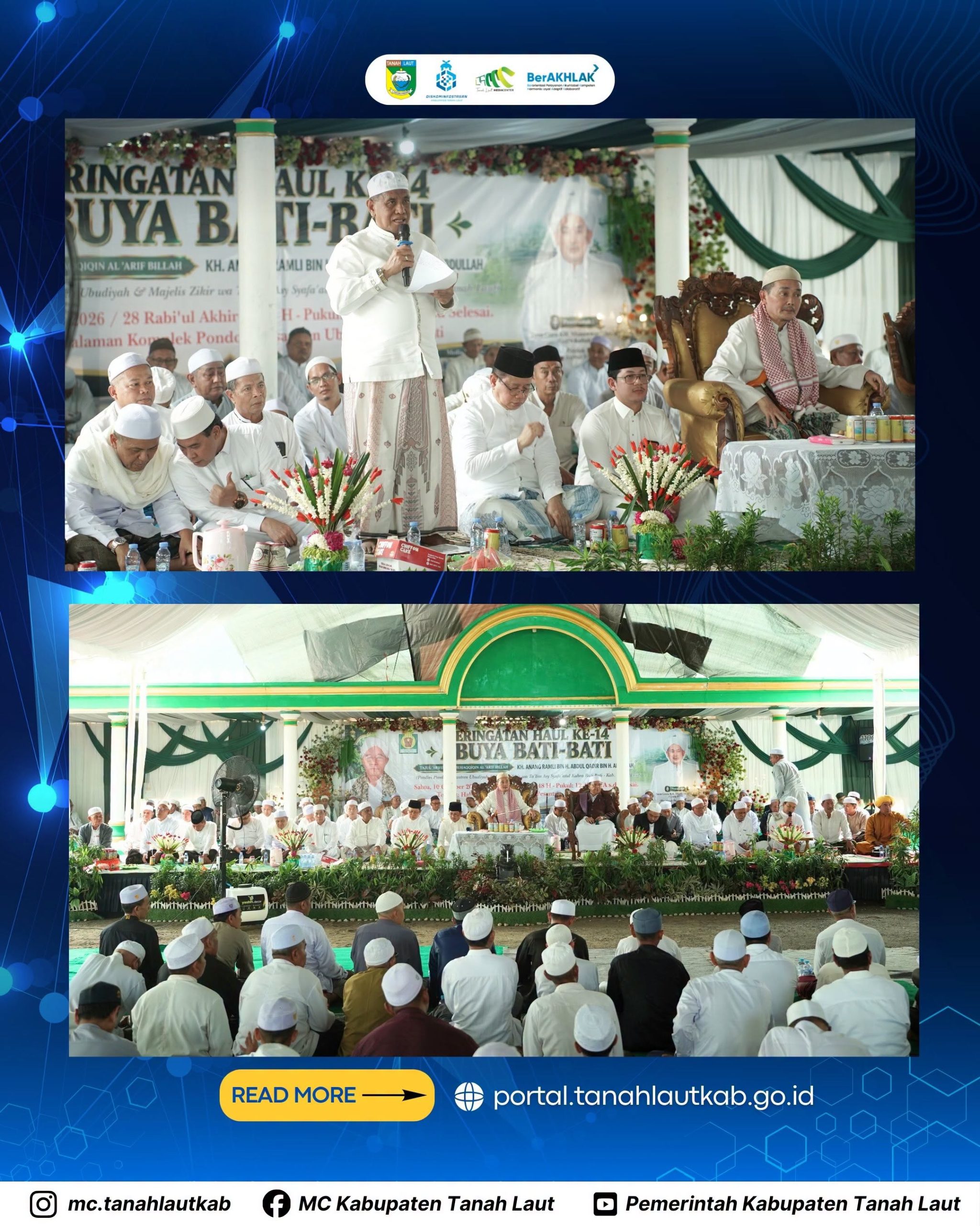 Teladani Semangat Juang Ulama, Wabup H. M. Zazuli Hadiri Haul ke-14 Pendiri Ponpes Ubudiyah Bati-Bati