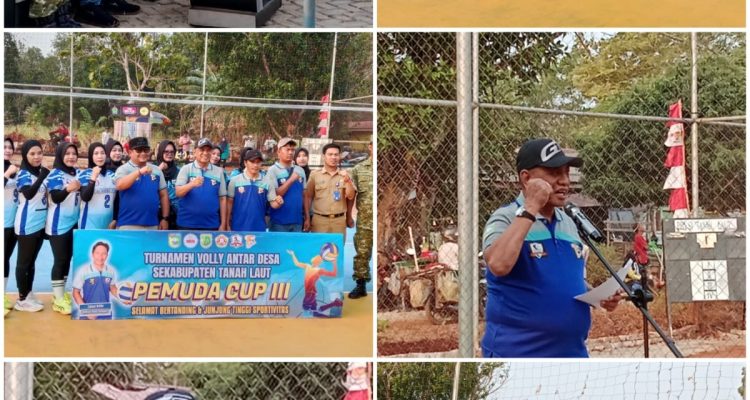 Diikuti 32 Tim Bola Voli Tanah Laut, Wabup Zazuli Buka Pemuda Cup III